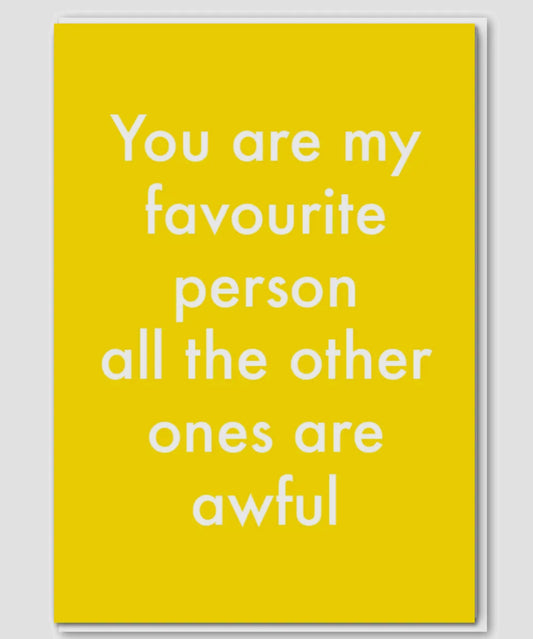 Favourite Person Card