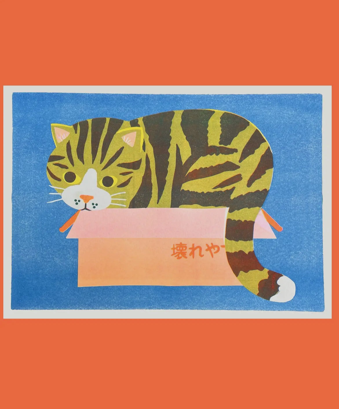 Cat in a Box A3 Riso Print