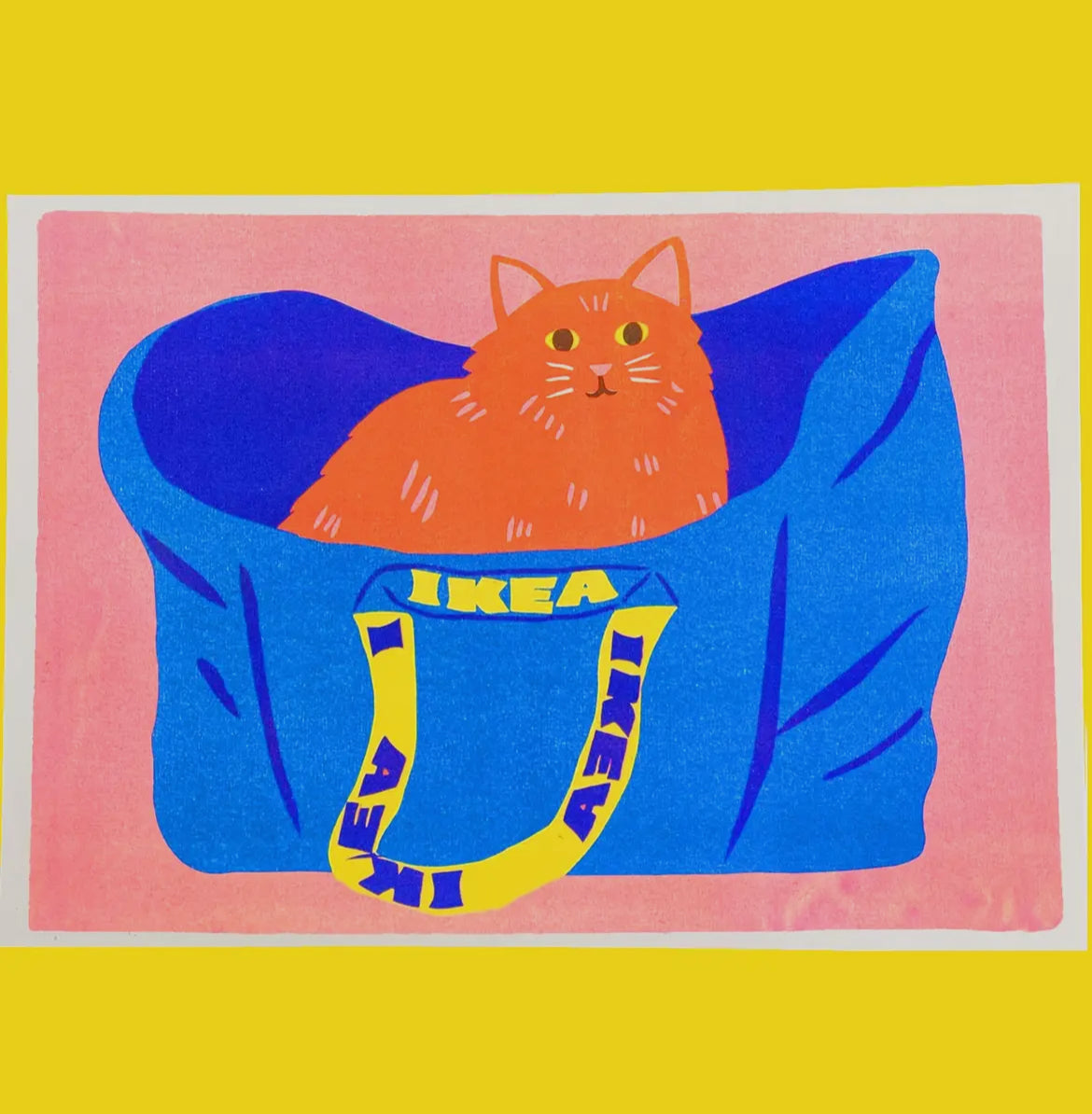 Ikea Cat A3 Print (Ginger)