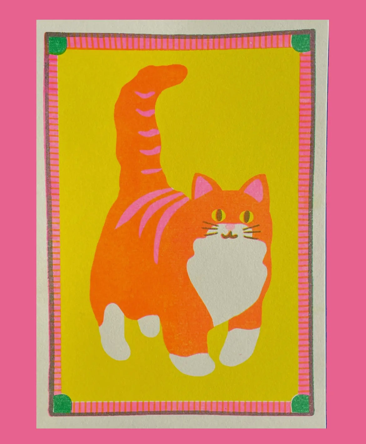 Orange Cat A5 Riso Print