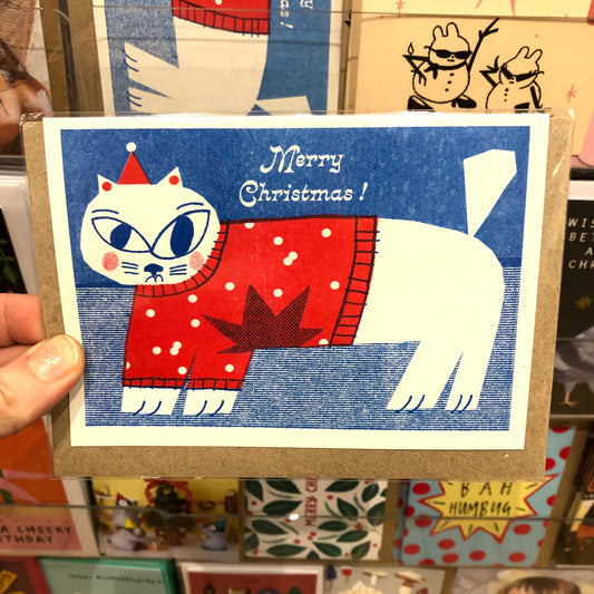 Merry Christmas Cat Card