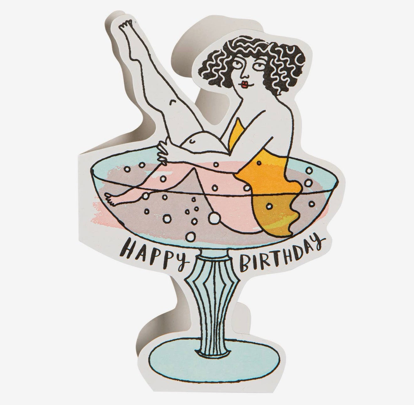 Birthday Cocktail Cut-Out Greeting Card
