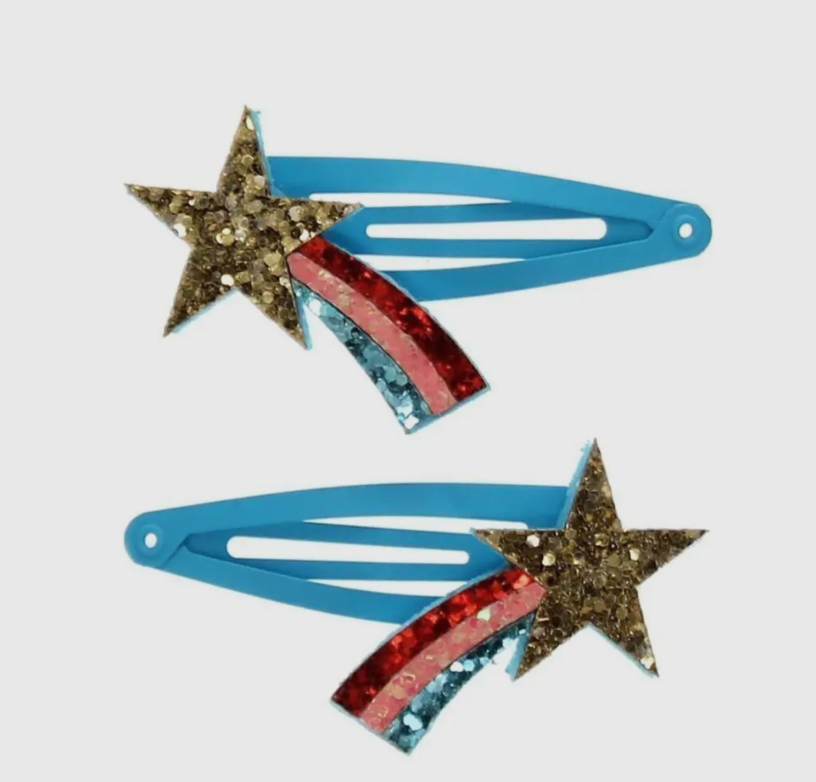 Shooting Star Glitter Hair Clips