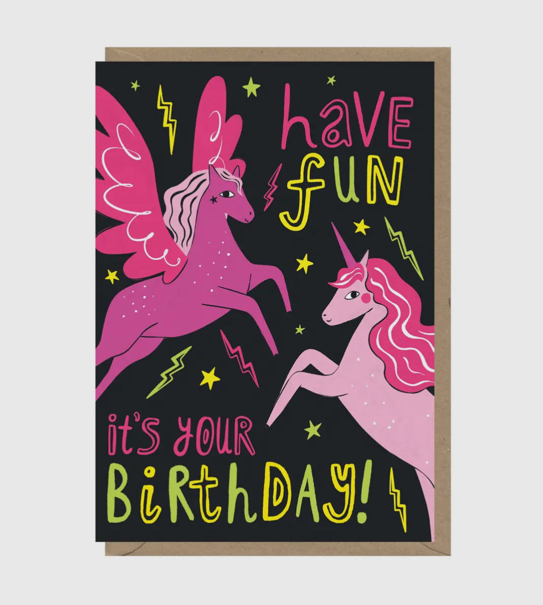 Sassy Unicorns Birthday Greeting Card