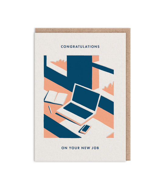 New Job Laptop Greeting Card