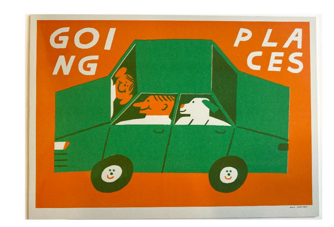 Going Places A3 Riso Print