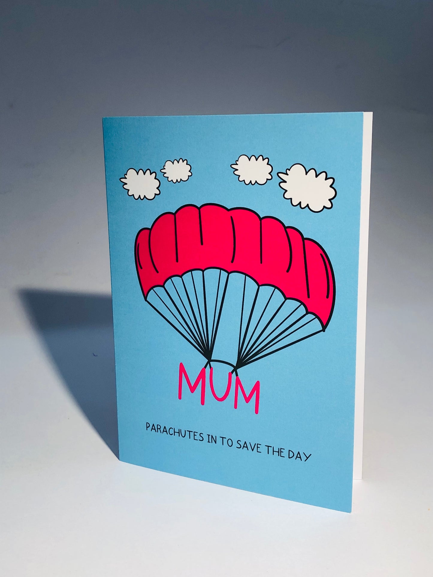 Mum Parachutes In Card