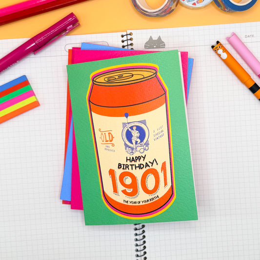 1901 Birthday Brew Card