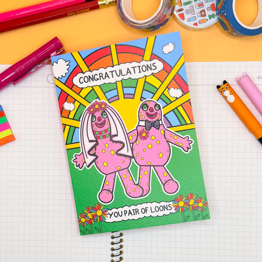 Blobby Wedding Card