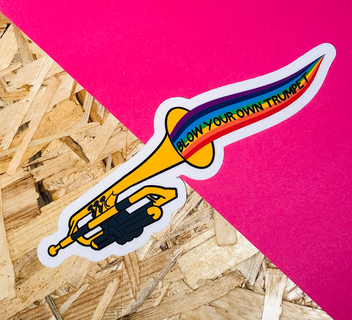 Silver Trumpet Sticker Trumpet Sticker – studiopylon