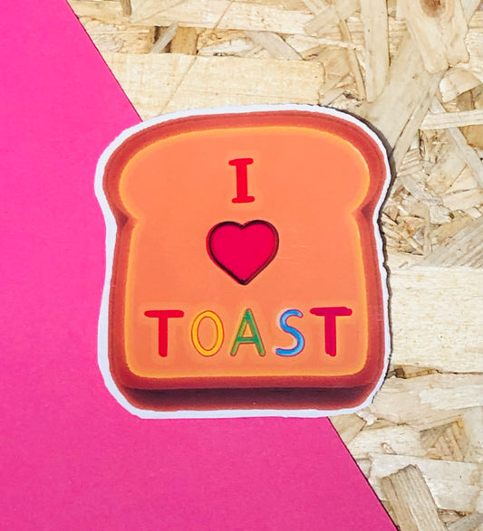 I Love Toast 2 Sticker