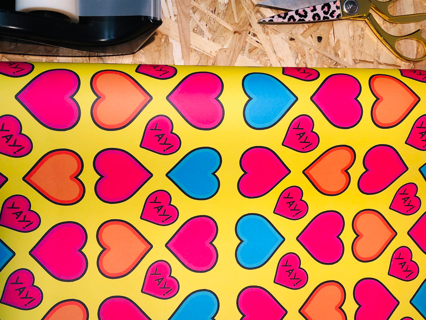 Heart Yay Wrapping Paper