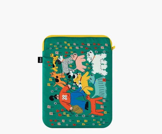 Dog Walking Recycled Laptop Sleeve 14"