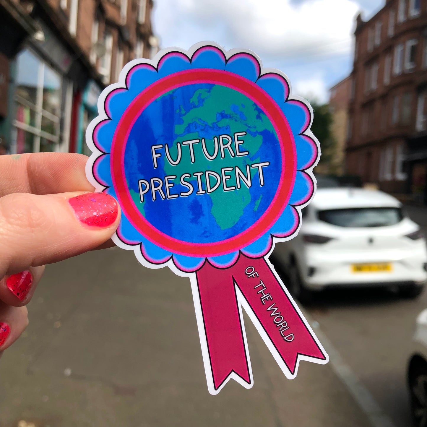 President of the World Sticker