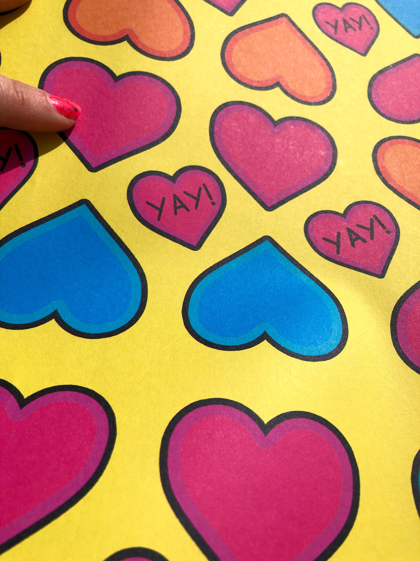 Heart Yay Wrapping Paper