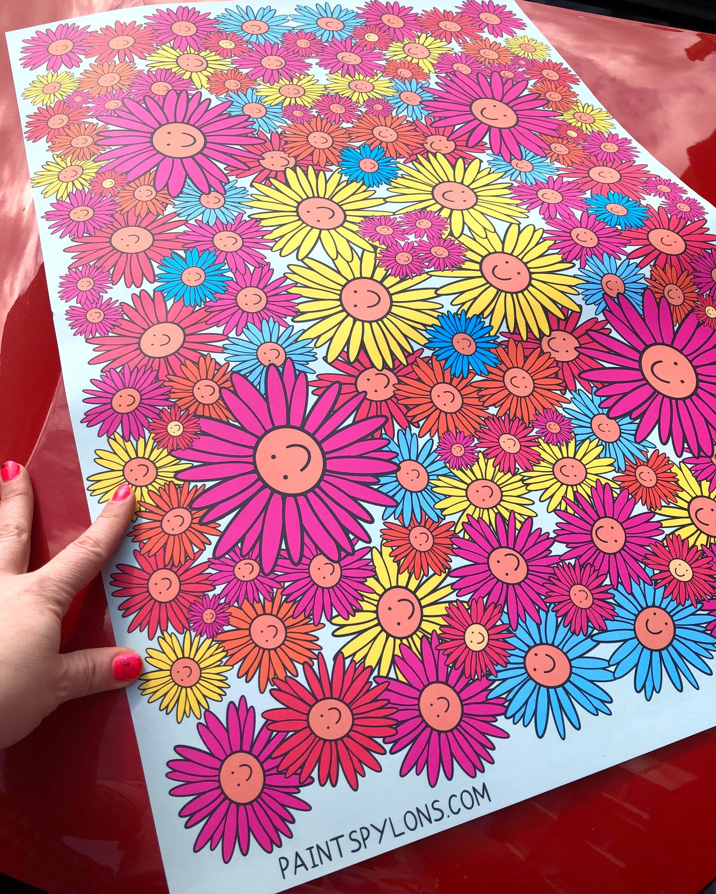 Happy Flowers Wrapping Paper