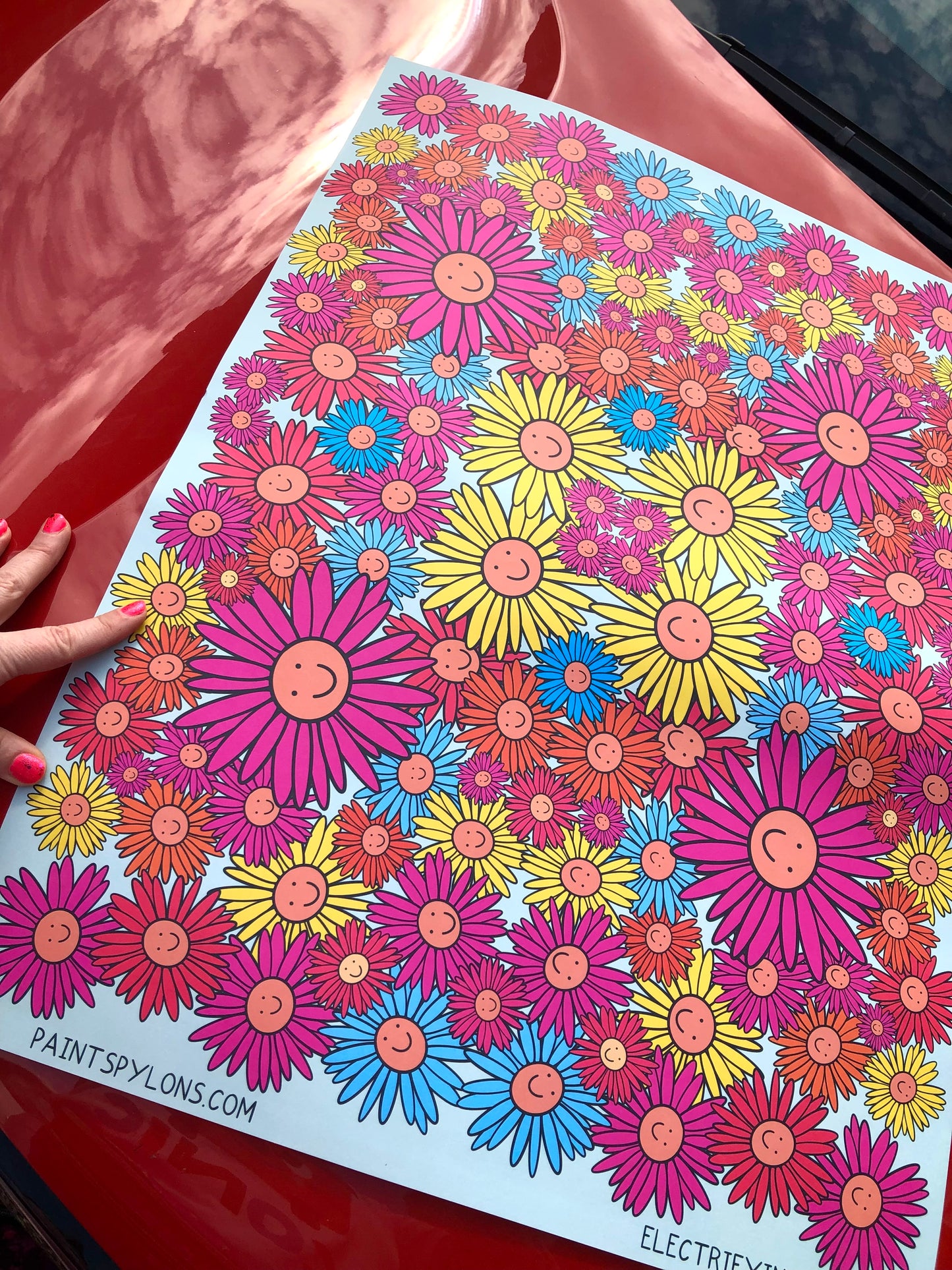 Happy Flowers Wrapping Paper