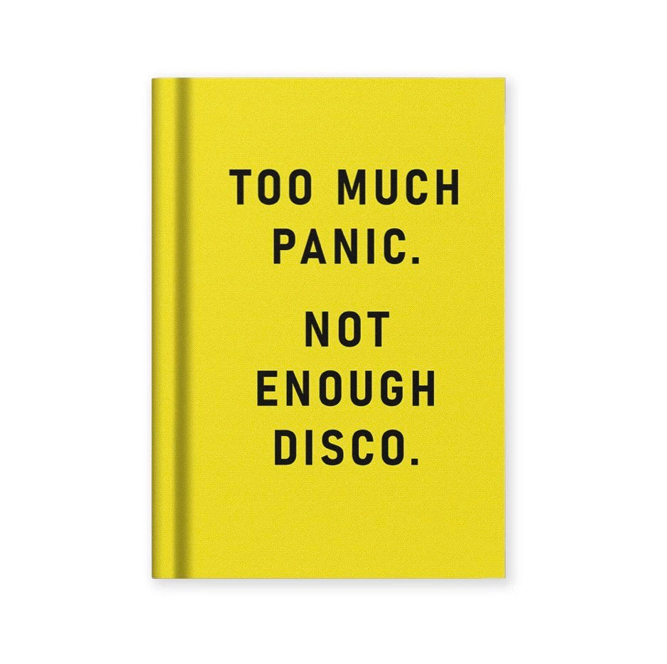 Too Much Panic, Not Enough Disco A7 Fabric Hardback Notebook