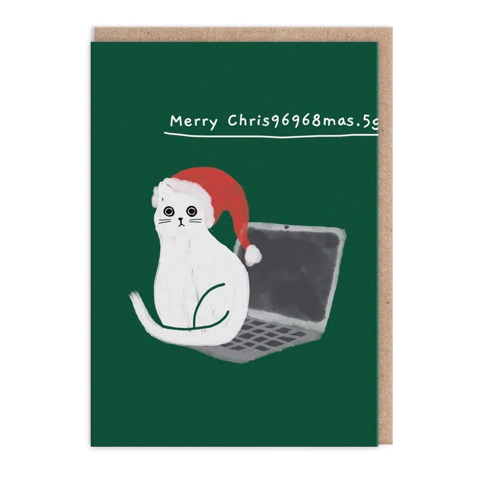 Merry Christmas Laptop Christmas Card