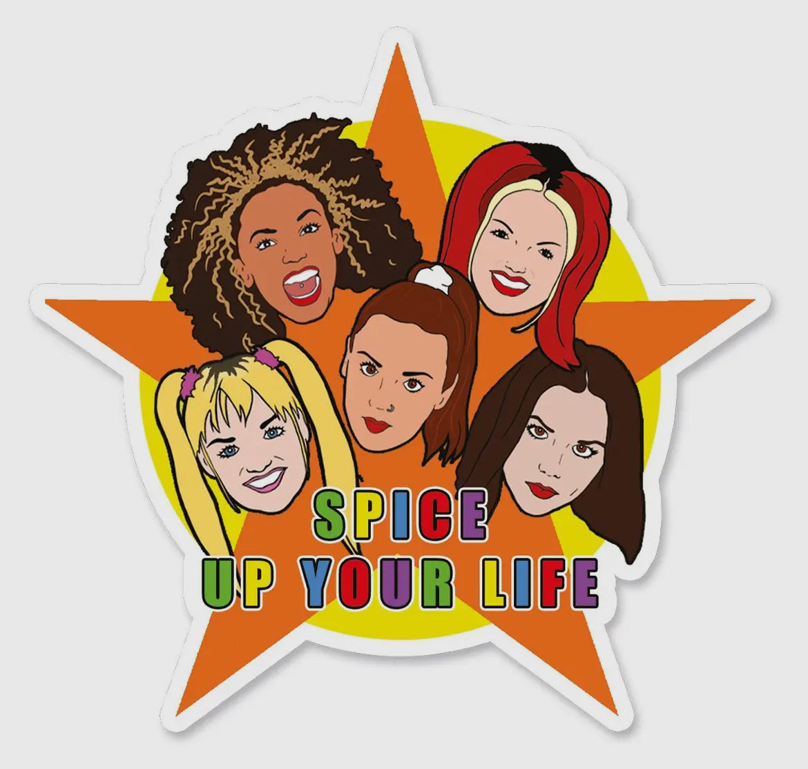 Spice Up Your Life Star Vinyl Sticker