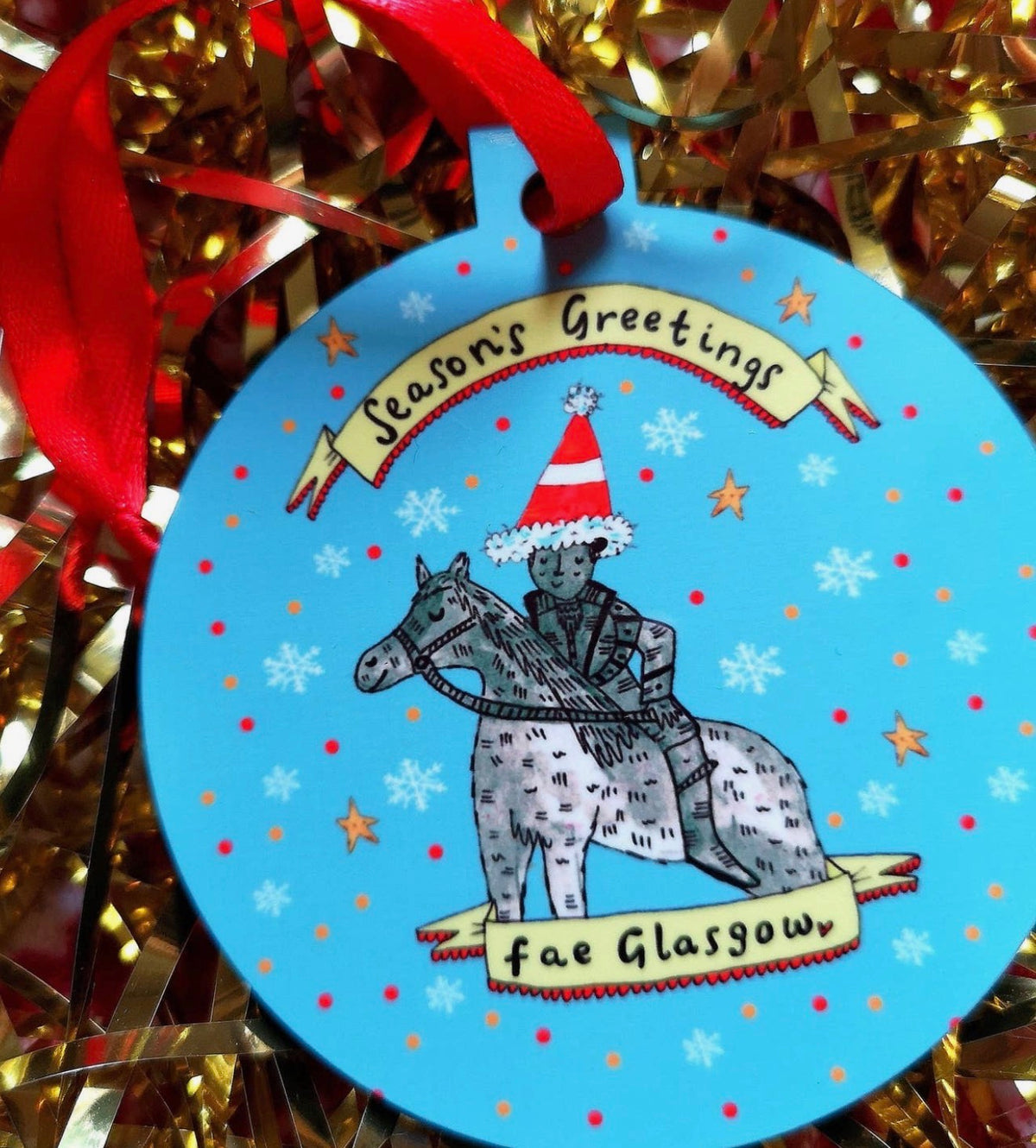 Seasons Greetings Fae Glasgow Christmas Decoration