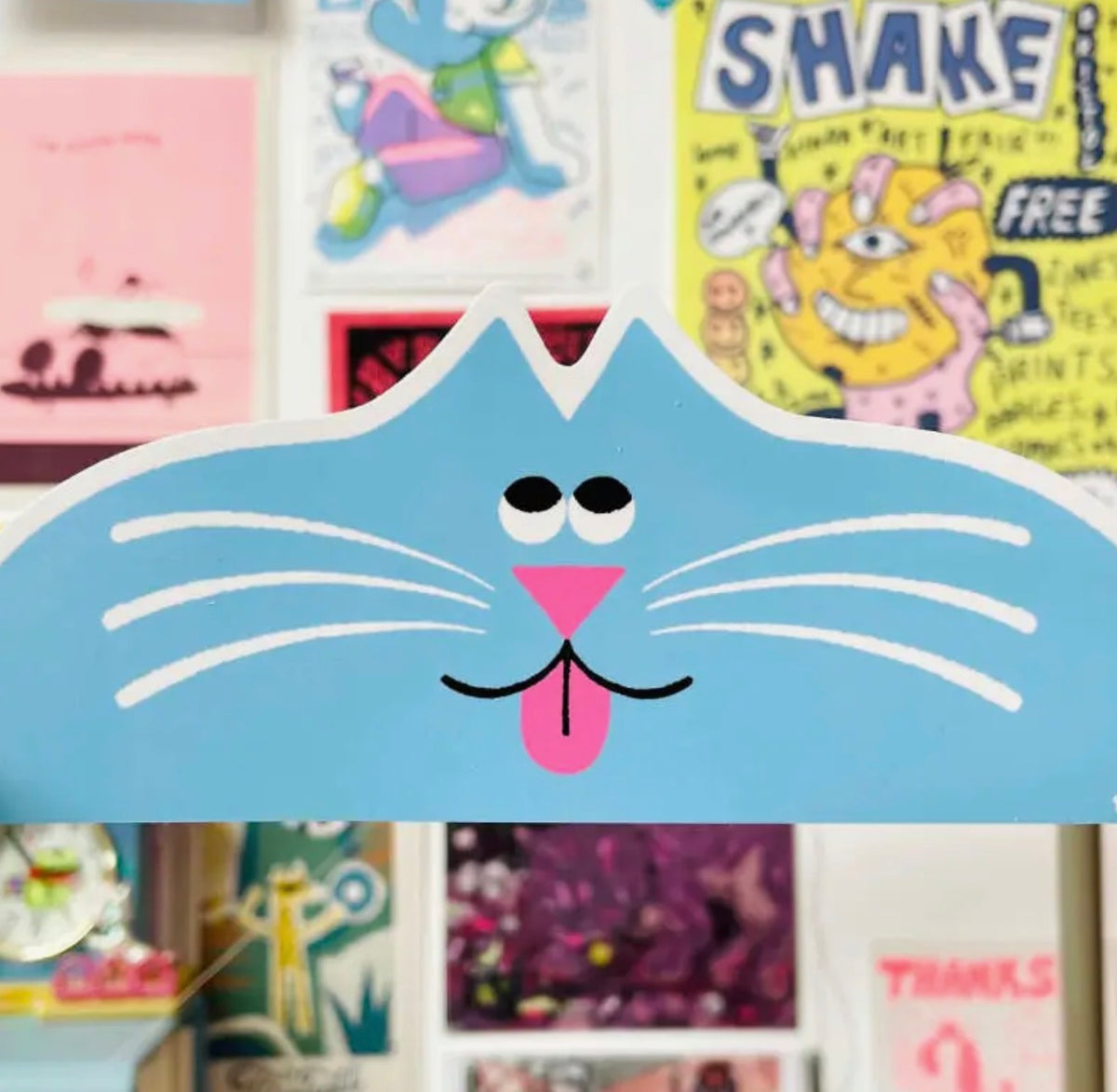 Blue Cat Eco Vinyl Sticker