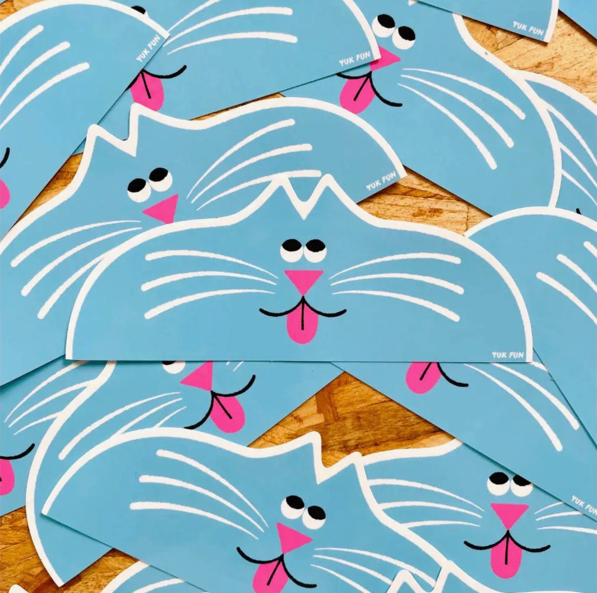 Blue Cat Eco Vinyl Sticker