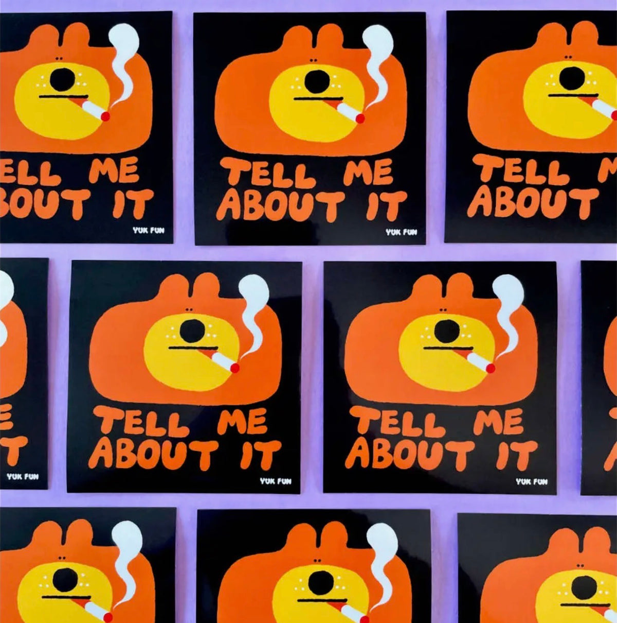 Tell Me About It Bear Sticker