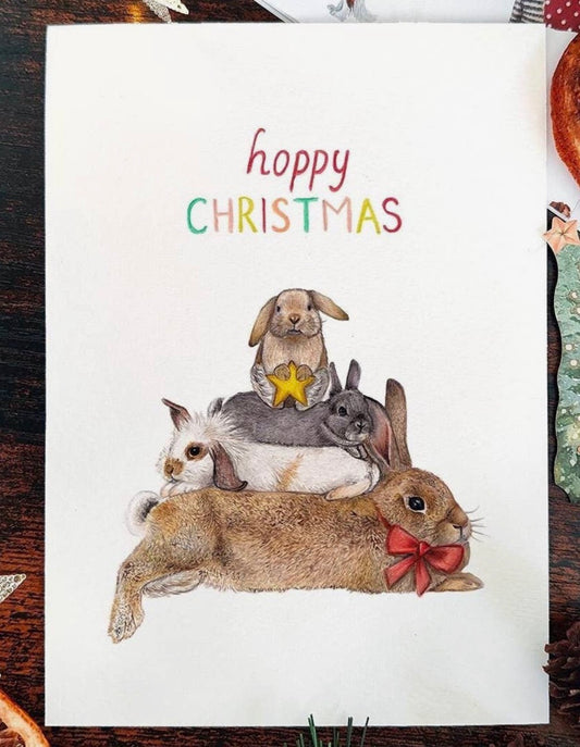 Hoppy Christmas Card