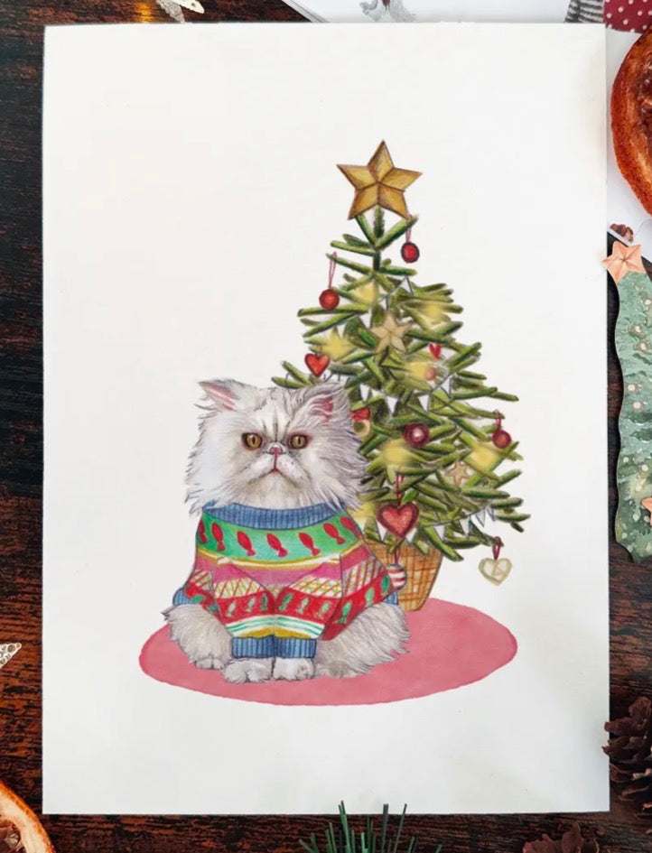 Cats in Jumpers Christmas Card