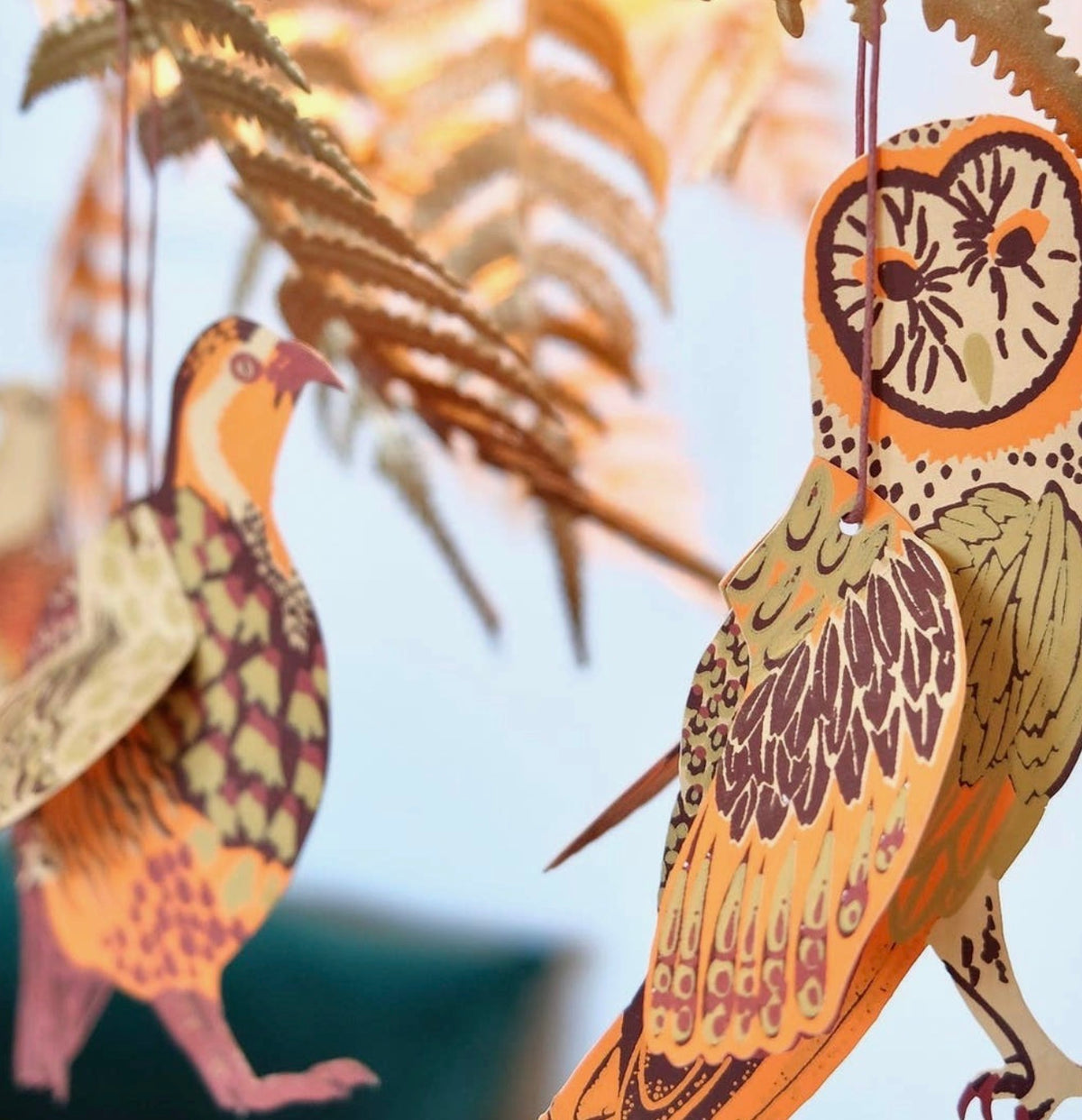 Winter Birds Paper Ornaments