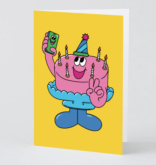Birthday Cake Selfie Card
