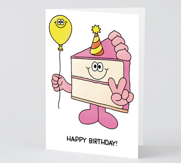 Cake Slice and Balloon Card
