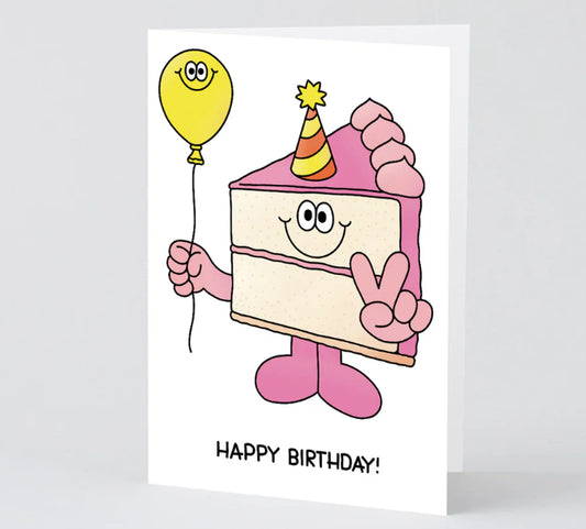Cake Slice and Balloon Card