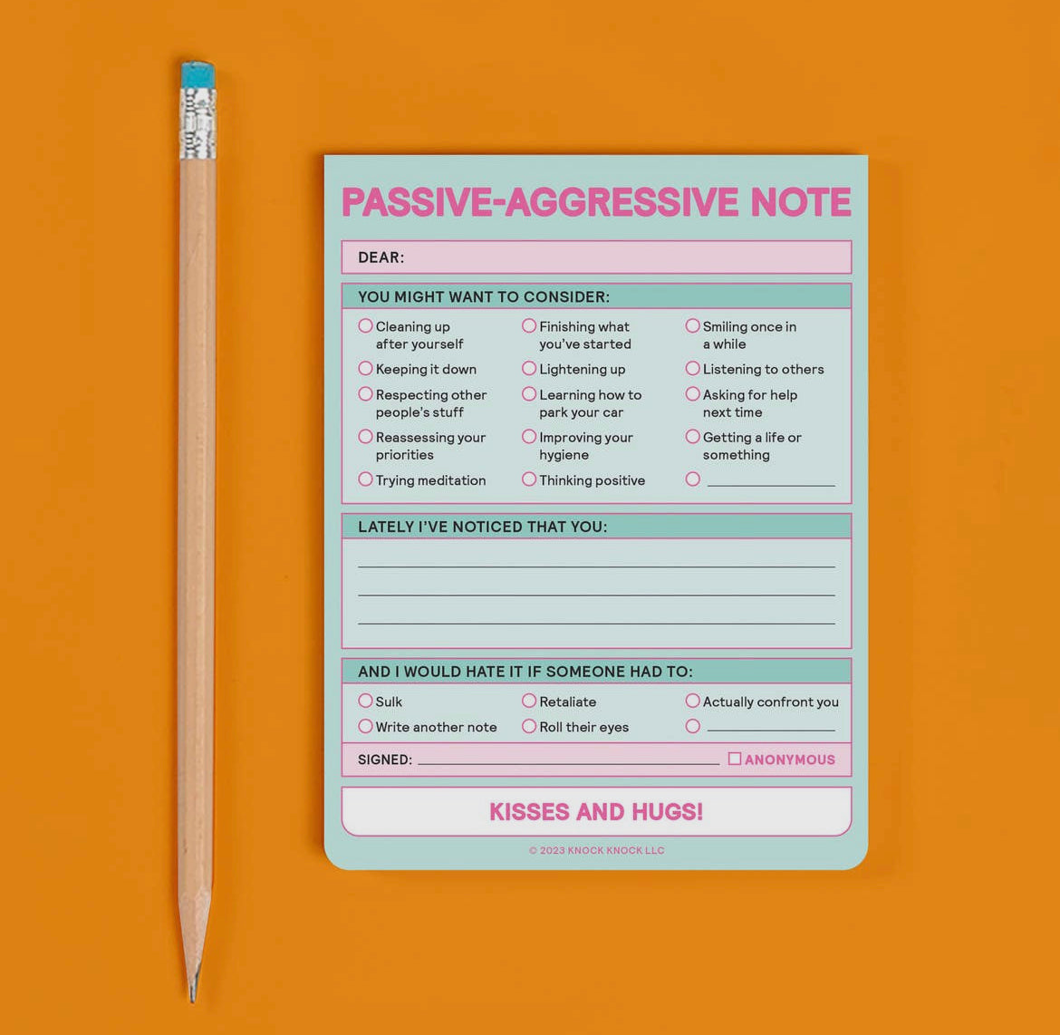 Passive Aggressive Note Pad