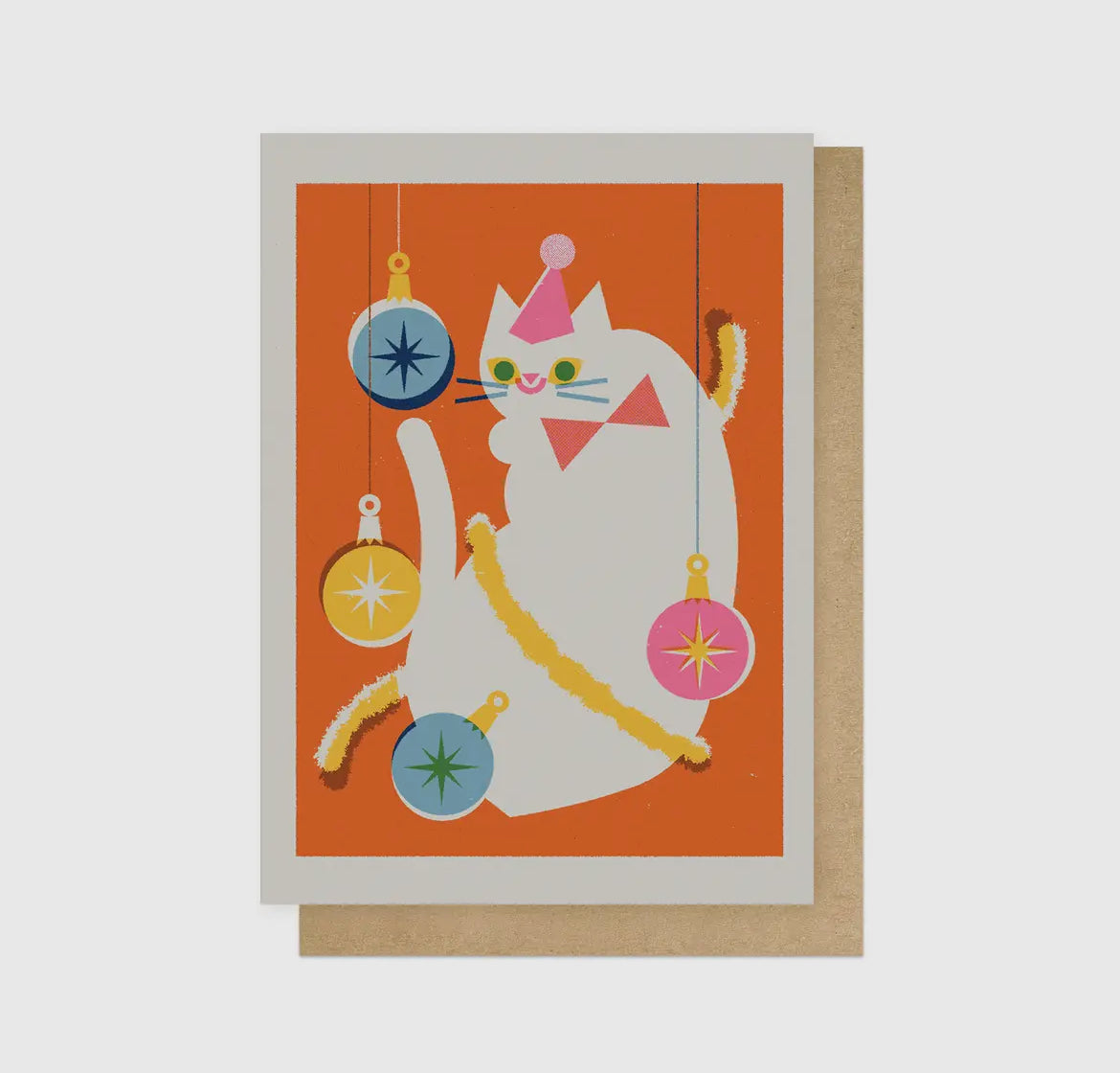 Christmas Cat Greetings Card