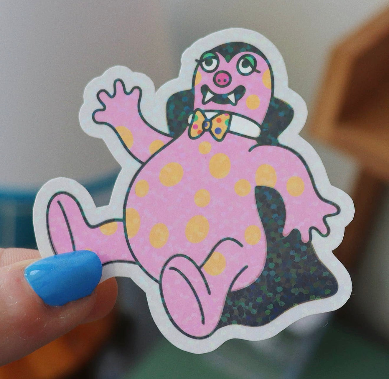 Vampire Blobby Vinyl Sticker