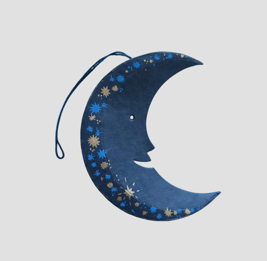 Midnight Man On the Moon Screen-Printed Board Decoration