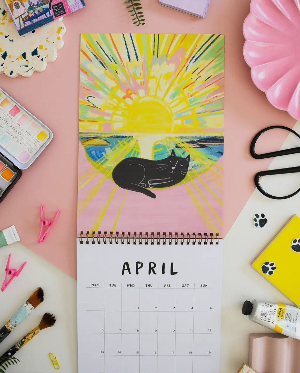 2026 Cats in Art Wall Calendar