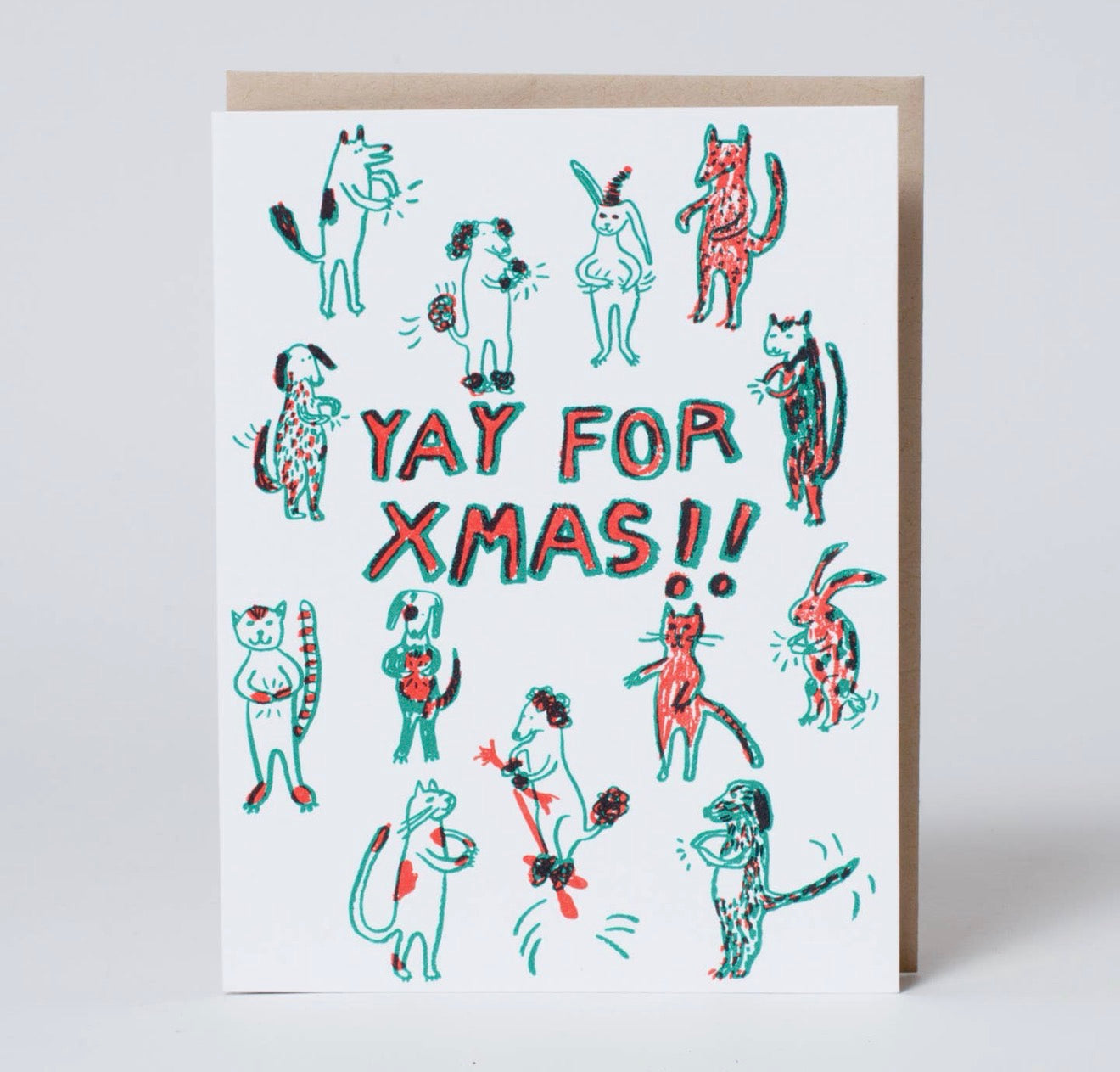 Yay For Xmas!! Holiday Letterpress Card