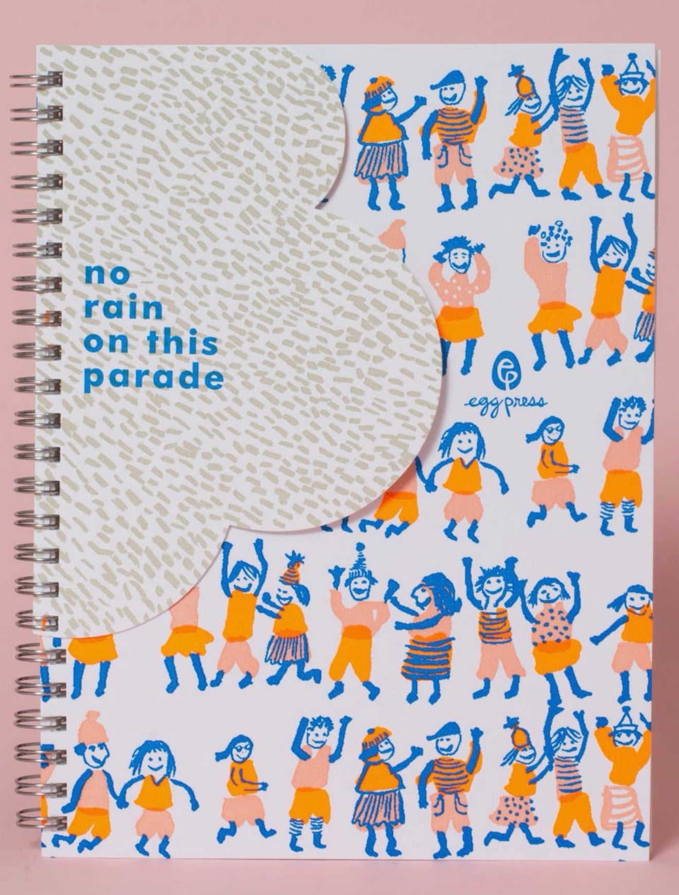 Rainy Day Parade Blank Letterpress Notebook