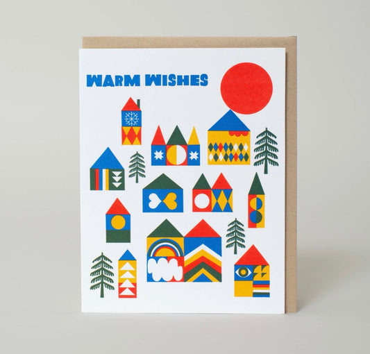 Holiday Wishes Village Card
