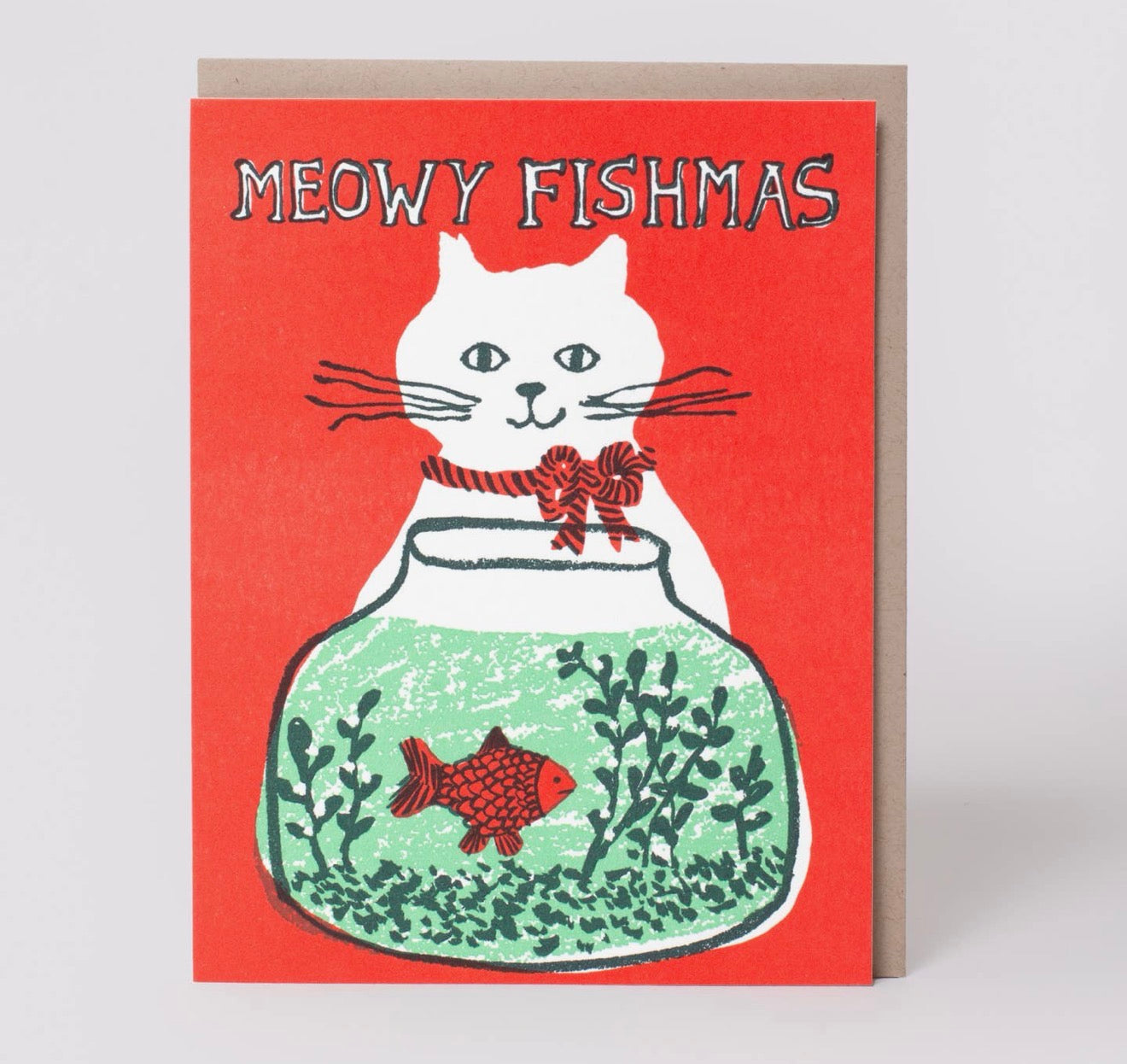 Cat Christmas Holiday Greeting Card