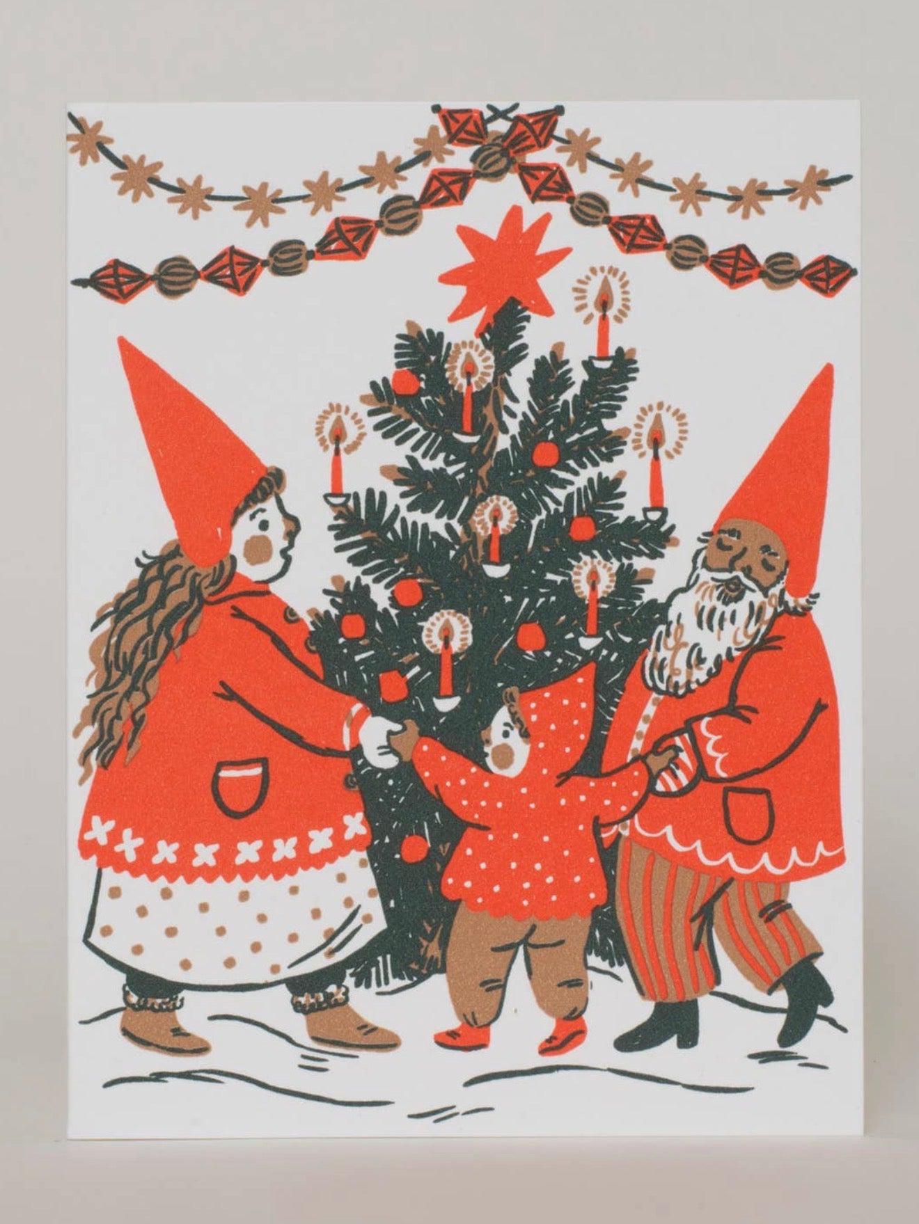 Christmas Gathering Letterpress Greeting Card