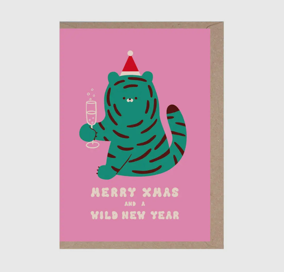 Merry Xmas & A Wild New Year Greeting Card
