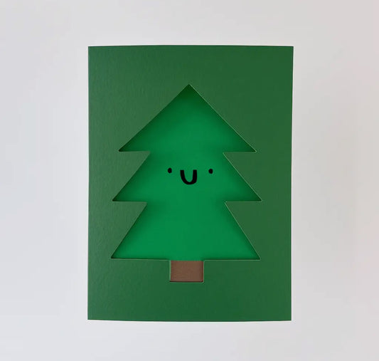 Christmas Tree Die Cut Card