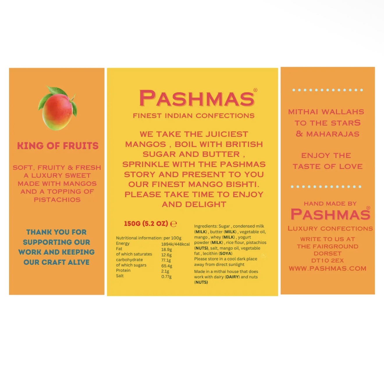 Pashmas Luxury Indian Confections Maharaja - King of Fruits
