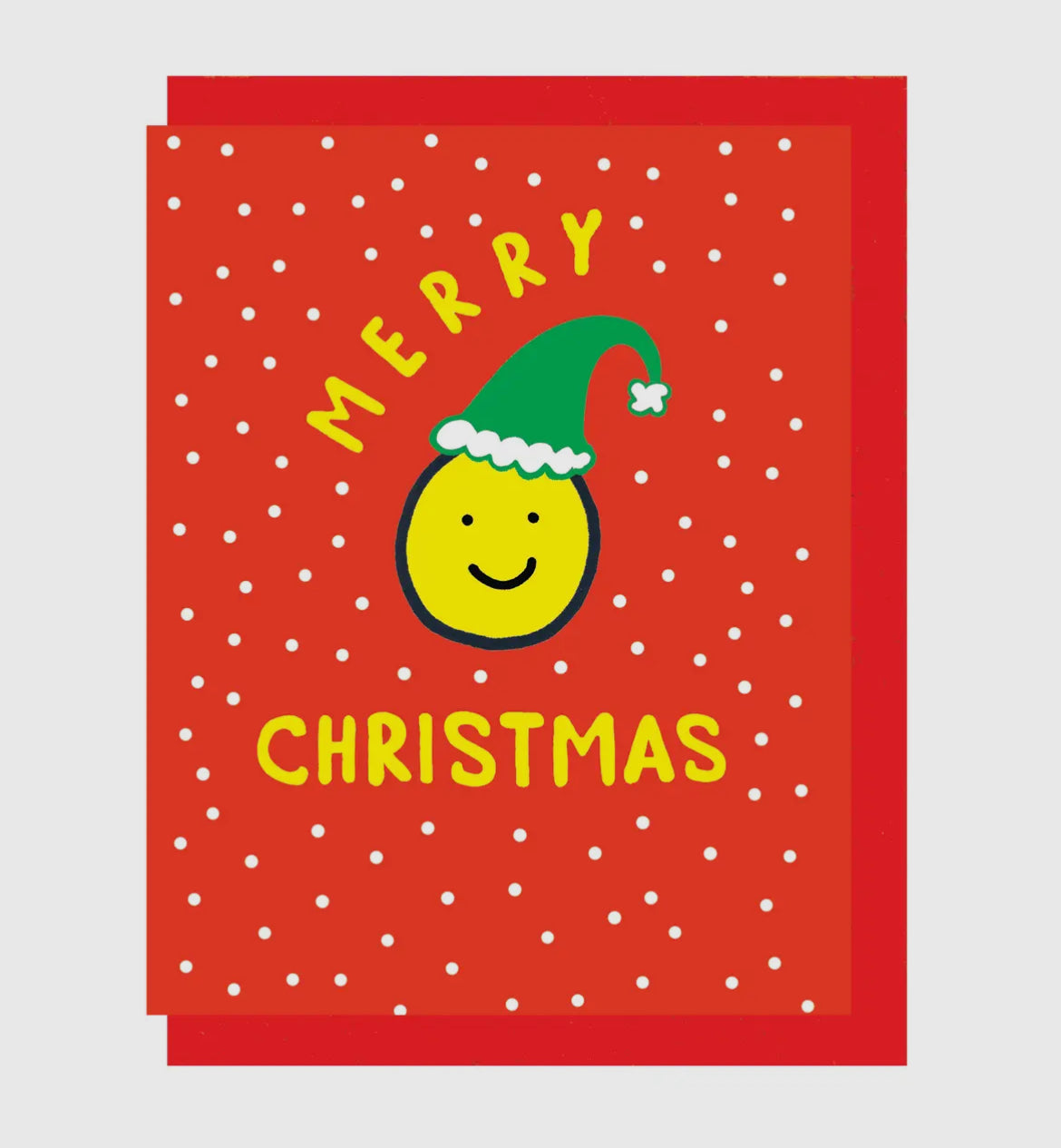 Smiley Face Merry Christmas Mini Greetings Card