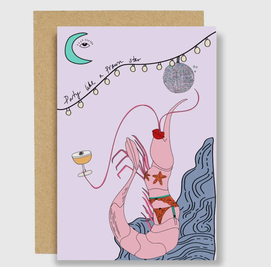 Prawn Star Birthday Card