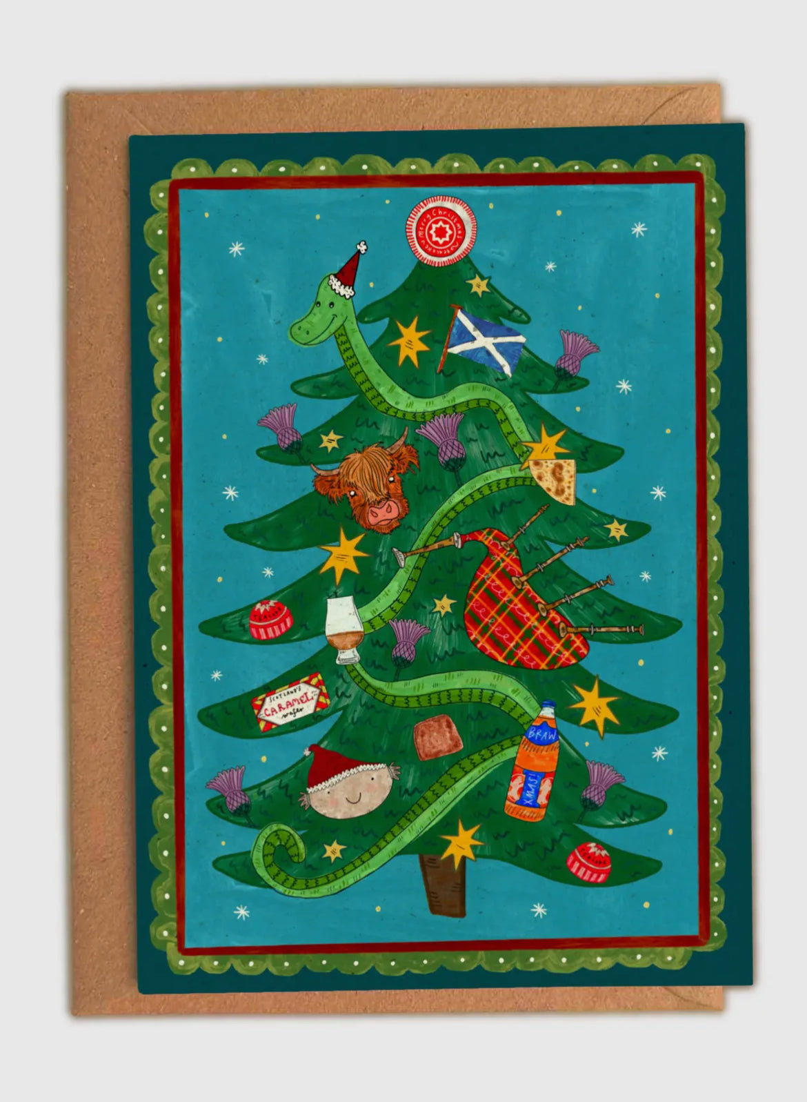 Scottish Christmas Tree Card